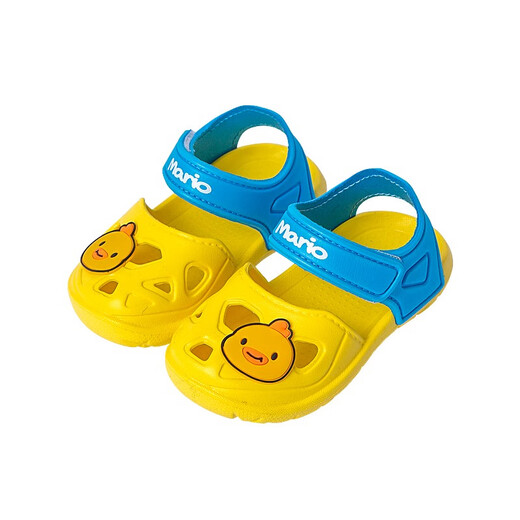 Cool Chapter (KUZHANG) baby sandals for summer for boys and girls soft sole non-slip waterproof home children's hole shoes children sandals Baotou beach 9277/gray blue 15 inner length CM size suitable for foot length CM