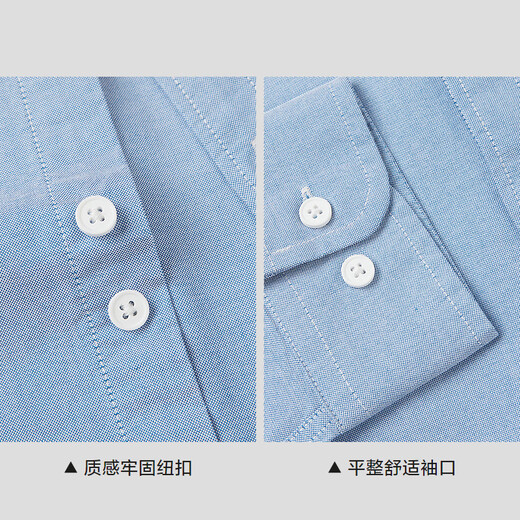 HLA Hailan House Shirt Automne Light Business Classic Series Pur Coton Chemise Grande Taille Homme Bleu Clair 67 L 175/96A Recommandé 149~160Jin Jin équivaut à 0,5 kg