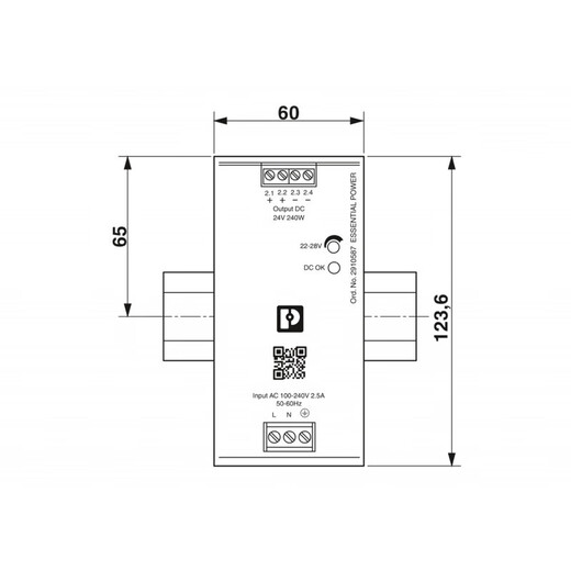 Phoenix 24V/10A switching power supply 2910587 ESSENTIAL-PS/1AC/24DC/240W/