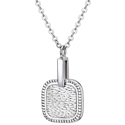 Gold Supreme Square Mirror Platinum Necklace PT950 Pendant Platinum Necklace Birthday Gift Women's Price 4.29g