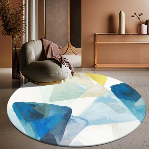 Mat de cuero redondo Mat de piso Scrubbable y lavable PVC impermeable y a prueba de aceite Estudio de silla de computadora de estudio Wasabi American PU Round 1047 No. 60 cm de diámetro Ronda