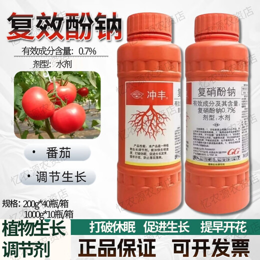 Guoguang Chongfeng Sodium Nitrophenolate Tomato Early Flowering Prevents Flower and Fruit Falling to Promote Growth Plant Growth Regulator 500ml