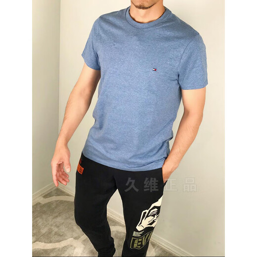 汤米·希尔费格（Tommy Hilfiger）多款圆领新款男士纯色简约百搭短袖T恤 9石楠粉色9804 690/694 版 XL （胸围120-124）