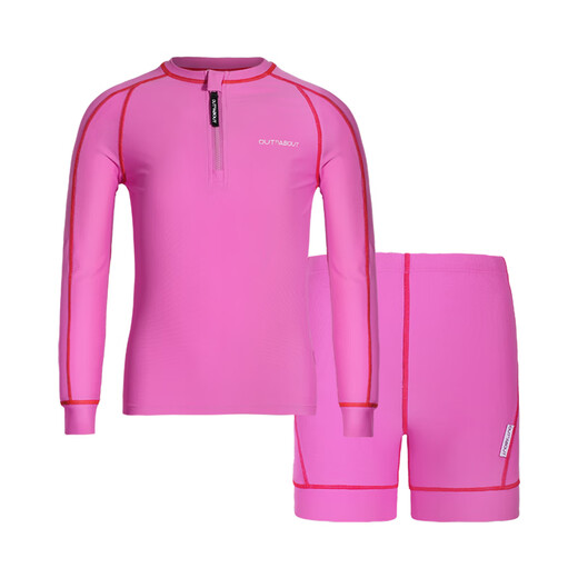 OUTnABOUT new summer children's split sun protection swimsuit for boys and girls high elastic swimming trunks environmentally friendly suit Sakura Pink 120 Recommended height 110-120cm