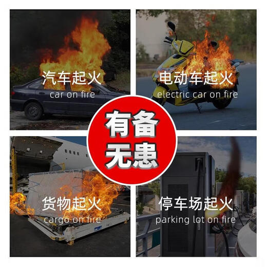 Jufeng Warrior New Energy Vehicle Fire Blanket Silicone Fire Blanket Electric Vehicle Fire Fighting Cover Glass Fiber Fire Fighting Cloth 6x8 Meters Double-Sided Silicone Does Not Prick Your Hands (Sedans & SUVs