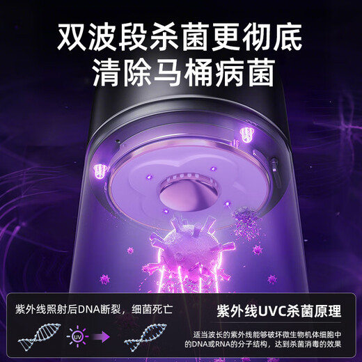 Oppein Toilet Automatic Sterilizer Disinfector Toilet Guard UV Disinfection Ozone Deodorization Waterproof Rechargeable Model Reusable Family Pack of Five Comes with 25 Aromatherapy Tablets