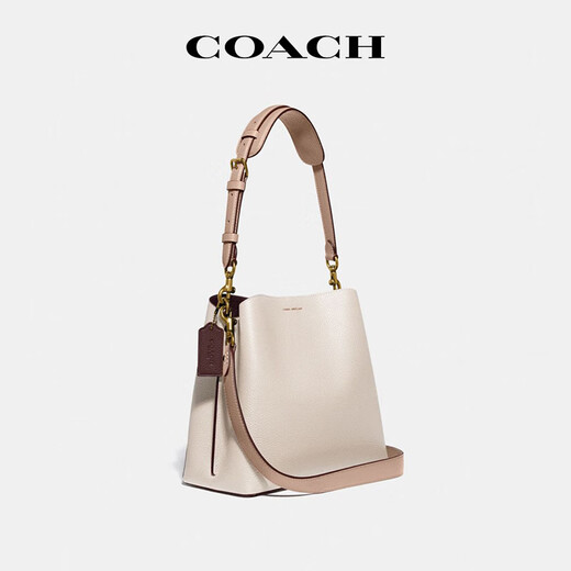 蔻驰（COACH）Willow专柜款水桶包锁扣手提单肩斜挎包女官方旗舰正品 【白色皮质】C3766 B4CAH