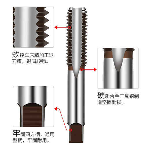 Il jiagong manège à main tap twister alliage en alliage renforcé acier rond manuel plaque à outils à clé [1 paiement 2 pack] m24 robinet à main dl3524