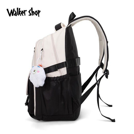 Walker Shop 品牌初中生书包新款大容量高中生学生双肩背包减负护脊双肩包 红配白