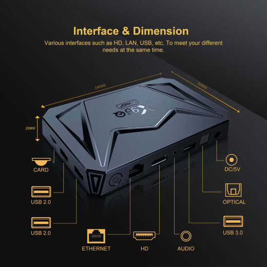 AIRWORLD新品安卓14机顶盒 X96Q PRO+ H728 外贸电视盒子8k千兆网络WIFI6 4GB 64GB+蓝牙遥控器 国内版本
