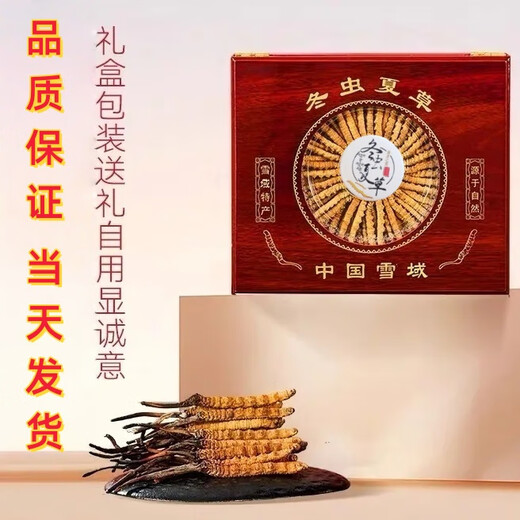 鹿章堂冬虫夏草礼盒装正宗藏区雪山虫草送礼佳品品质保证当天发货 西藏那曲精品虫草4条1克50条
