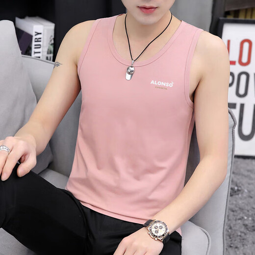 DONNJUNN Men's Clothing 2025 New Vest Inner Base Shirt Pure Cotton Undeformed Teenagers Fitness Outdoor Wear Middle School Students Group 07-M9708 White + M9793 Dark Gray M [Suggestions: 85Jin [Jin equals 0.5 kg] to 100Jin [Jin equals 0.5 kg]]