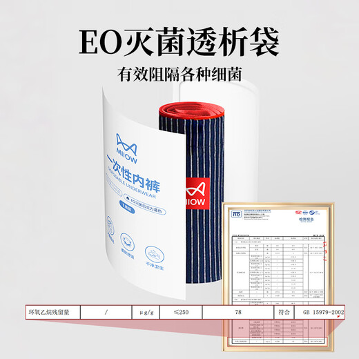 
Cat man disposable underwear for men flat angle EO sterilization daily throw away 10A antibacterial vertical stripes three-color combination 3XL code
