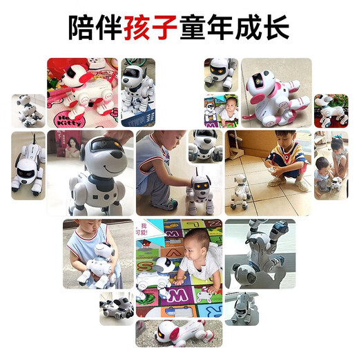 JJRC Children's Intelligent Machine Dog Early Education Vocation Control Toys Boys 1-3 ans Girls 2-4-6 ANS 'Birthday Gift Robot Girl Pink N3 [Remote Contrôle + Contrôle des mains + Mode de contrôle vocal] Programmation de l'éducation précoce intelligente Touch Compage de croissance interactive