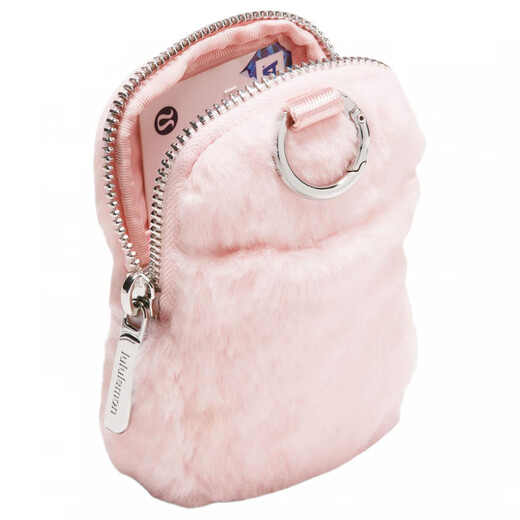 Lululemon Couleur de couleur unie à glissière en peluche ouverture et fermeture de la fibre polyester polyester rose féminine régulière