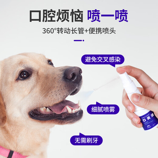 Doctor Miao for pets, dogs and cats, bad breath, stomatitis, toothache, gingivitis, oral anti-inflammatory spray + metronidazole tablets
