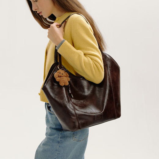 LAFESTINE TOP LAYER COWDE COBLE SAG TOTE SAL NOUVEAU SAGLE SUR ARRAL DE COUPATRE SUMBRE POUR FEMMES 2025 Caramel Brown