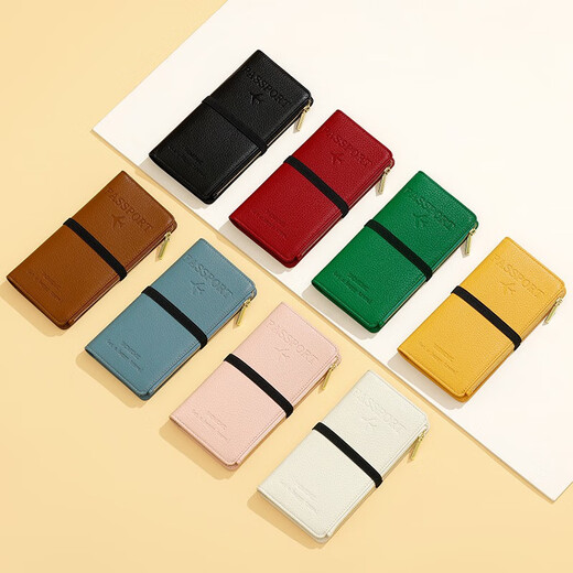 Reisebeutel Reise Wallet Wallet Multifunktion Ticket Clip Multi-Card Reißverschluss Anti-Diebstahl-Pinsel-ID-Kartenpassclipschutzabdeckung Y9028 Braune Diebstahlbürste