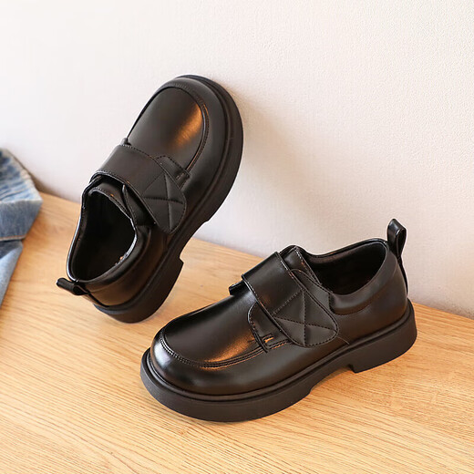 Huili (Guerrero) Zapatos de día para niños zapatos de cuero negro Rendimiento Mary Jane Zapatos Single Shoes WPD (WZ) -0218 Negro 32