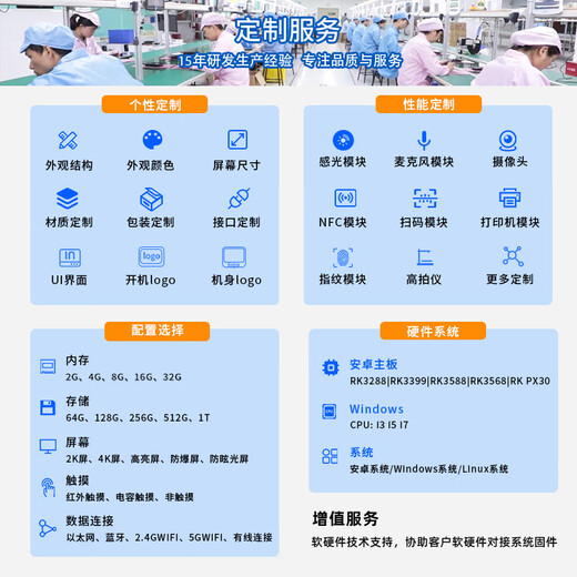 博时特餐饮美团食堂收银一体机双屏点餐POS便利店服装店刷脸扫码 p12156p22a