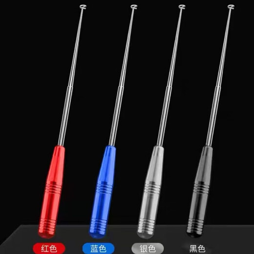 Blind poke hook remover, fish hook remover, dehooking artifact, deep throat hook puller, deep mouth hook puller, fishing blind poke hook puller, red