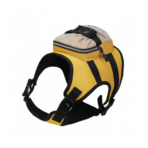 No Pets for Medium and Large Dogs Pet Out Backpack Outdoor Dog Walking Snack Bag Golden Retriever Dog Self-Backpack Explosion-proof Dog Bag Yellow Large Size (Recommended 45-85 Jin Jin equals 0.5 kg for dogs)