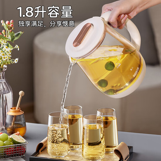 SUOBQR Subo Health Pot 316L Stainless Steel 1.8L Tea Boiler Flower Teapot Constant Temperature Kettle Kettle Electric Kettle Office Insulation Teapot Household Health Kettle Genuine 304 Material 20 Big Menu 24H Intelligent Insulation 1.8L