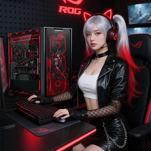 ASUS ROG family bucket Intel i7 high-end e-sports RTX5070Ti/5080 Delta CSGO fearless contract live game assembly computer host DIY assembly machine i7 12700KF+ASUS RTX5060+1TB
