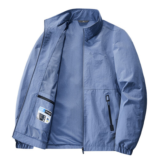 Gu Qian Spring and Autumn Stand Collar Jacket Men's Thin Casual Windproof and Waterproof Loose Youth Large Size Winter Velvet Commuting Top Army Green XL Recommended 125-140 Jin Jin equals about 0.5 kg