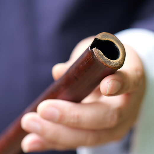 
Yuping flute, Smoky bamboo flute, Professional playing the eight-hole Xiao instrument, Cao Jun made Guizhu semi-carbonized pipe, large lacquer flute, Eight-hole D tune, Dongxiao