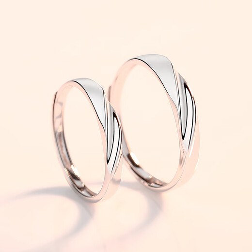 Yuansi 18k gold ring for women, rose gold proposal diamond ring, a pair of plain rings, platinum couple rings, men's platinum wedding gift, rose gold men's ring, opening adjustable