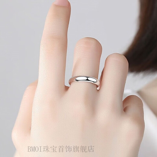 BMOI Old Phoenix 999 Sterling Silver Foot Silver New Style Ring Couple Ring Men and Women Glossy Living Ring New Year Gift nk9855 [Women's Style] Foot Silver Ring/Certificate 8.88 grams [Solid Upgrade] Sale for one day