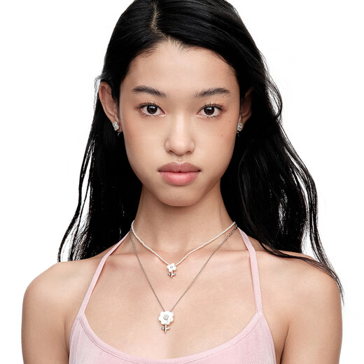 YVMIN尤目不规则花朵项链女吊坠设计师款【新品】 白色小号