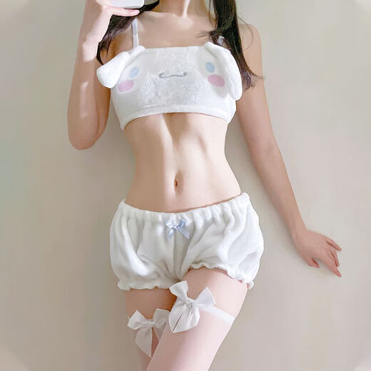 Interesting underwear split see-through emotional bellyband for women, sexy yet sexy suit, pure sex sleeping bear uniform, white + 1309 burgundy open bellyband, one size fits all