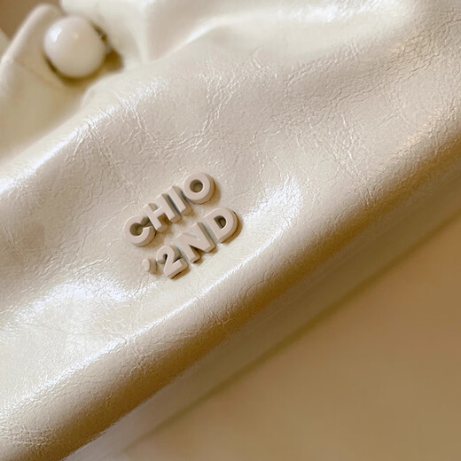 
South-style Chio2nd folded cloud bag women's bag summer new Chinese style glazed handbag small shoulder crossbody bag beige white