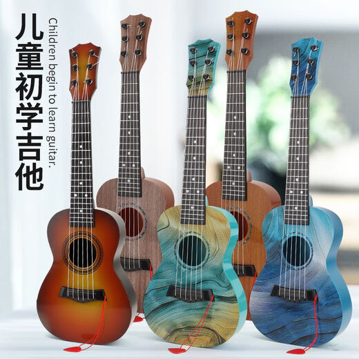 Naughty Children's Children Children Children Guitar Guitar Toys to Play Ukulele Ilustración Música Instrumento Guitarra de seis cuerdas [21 pulgadas 56 cm] Gradiente verde
