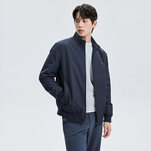 Septwolves jacket men's jacket autumn stand collar three-proof dark texture jacquard thin cotton graphene warm and comfortable skin-friendly men's clothing