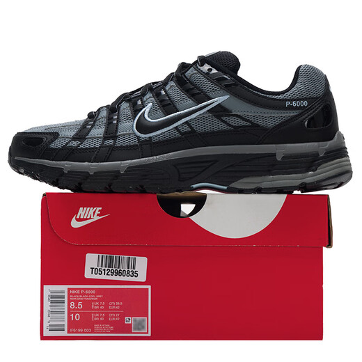
Nike men's shoes 2025 new autumn sneakers P-6000 retro low top lightweight breathable wear-resistant casual dad shoes IF6199-003 Black gray 44.5