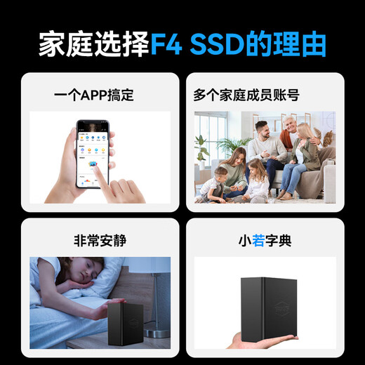 TerraMaster Private Cloud F4 SSD 5G-Netzwerkport Voll-Flash-Home-NAS-Netzwerkspeicher mit vier Einschüben Voll-Solid-State-Personal-Cloud-AI-Home-Server Fotoalbum-Backup Kapazitätserweiterung für mobile Computer