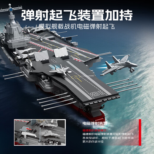 Senbao Building Blocks Fujian Ship Aircraft Carrier Military Assembly Toy Genuine Authorized Model Boy Birthday New Year Gift 208137