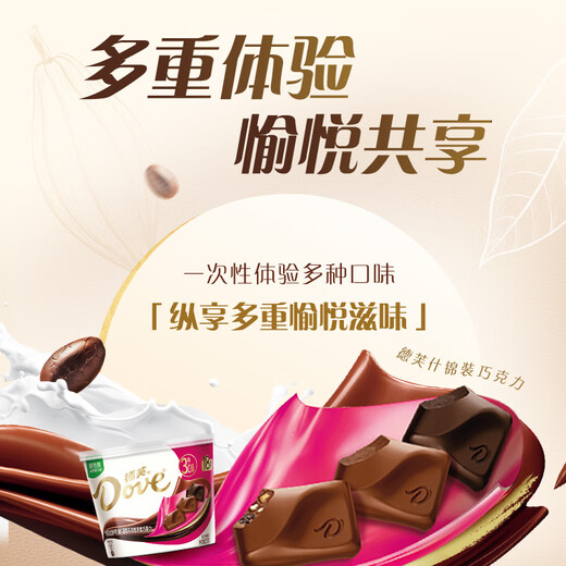 Dove Family Bucket Assorted Three Flavors of Chocolate 18 Pieces Bowl 213g Snacks Birthday Gifts