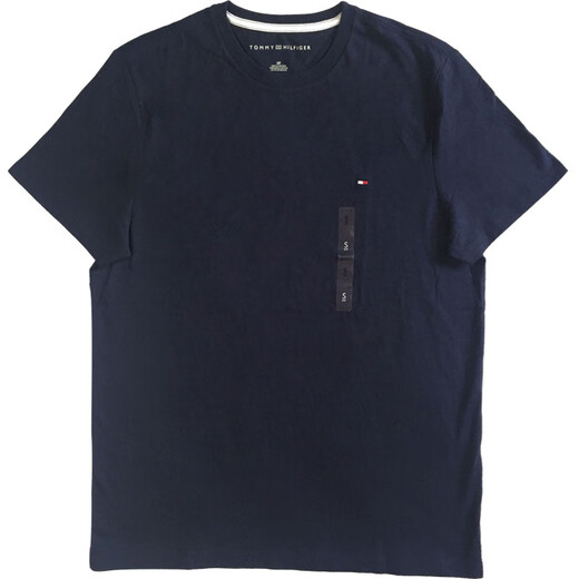 汤米·希尔费格（Tommy Hilfiger）多款圆领新款男士纯色简约百搭短袖T恤 9石楠粉色9804 690/694 版 XL （胸围120-124）