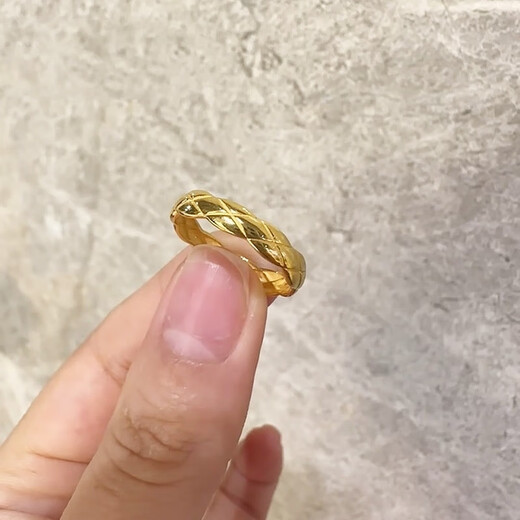 YINXIANGRONG Gold Couple Diamond Ring A pair of men's and women's models 999 pure gold 520 Valentine's Day gift for girlfriend and wife Diamond ring No. 18 ring about 1.55g
