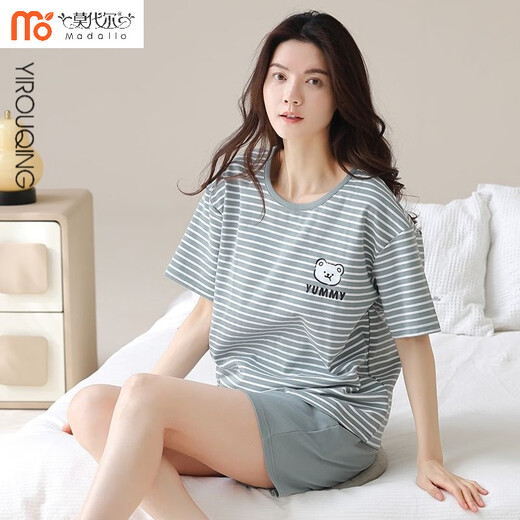 
Modali tender solid color cotton pajamas for women in summer solid color cotton shorts shorts summer new young ladies home clothing set Yi short sleeve suit: YZT9856 M Recommended 70-95 Jin [Jin equals 0.5 kg] wear