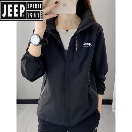 
Jeep (JEEP) jacket for women in spring and autumn three-in-one removable windproof waterproof plus velvet thickened mountaineering suit men's jacket white women (winter two-piece set) inner liner removable M