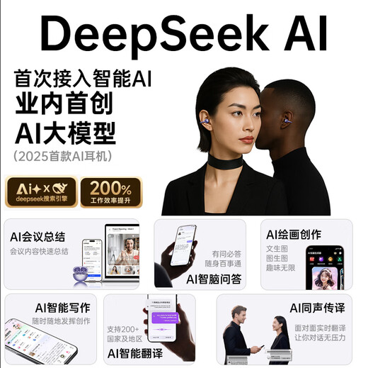 VLR 2025 latest model丨No. 1 on the gold list Voice of Berlin Bluetooth headset ear-clip bone conduction translation wireless smart AI open type non-in-ear sports Sony Smart AI upgrade model丨Super long battery life Wengluo Purple Spatial sound effect/AI call noise reduction/non-sensory wearing