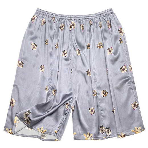 
SMVP Silk Large Shorts Summer Shorts Men and Women Beach Pants Casual Home Pajamas Pants Mulberry Silk Loose 180 Size 200 13971 Satin Part size 130-185Jin [Jin equals 0.5 kg]