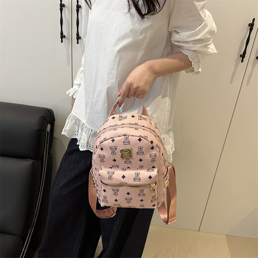 ins超火迷你小背包2025新款双肩包女韩版潮时尚学生书包百搭小包 粉色