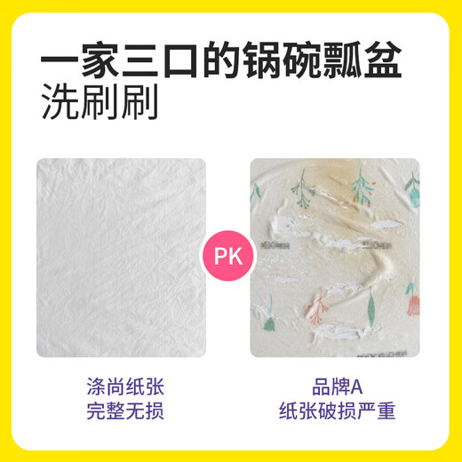 Dishang dishwashing cloth, kitchen paper, lint-free dishwashing towel, magically thickened disposable dishwashing cloth, household lazy rag, does not break when exposed to water, extra thick 50 sheets/roll