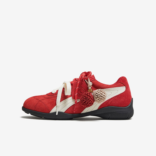 Heshe (Tata) Zhang Yifan в том же стиле Sinecone обувь De Training Shoes для женских осенних красных обуви спорт Forrest Gump Shoes gty01cm5 Красный/белый 36